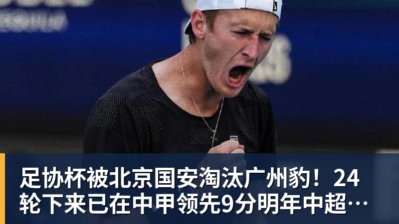 足协杯被北京国安淘汰广州豹！24轮下来已在中甲领先9分明年中超可能又多家广东球队